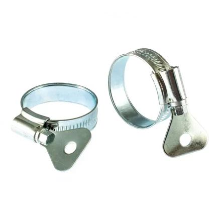 Хомуты металлические червячные 25-38 мм ширина 12 мм W1 с металлическим ключом 2 шт Сибртех 476527 купить в Нижневартовске