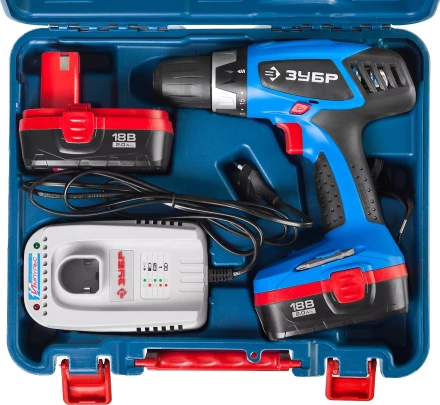 Дрель-шуруповерт 2 АКБ ЗДА-18-2 КИН20 серия ПРОФЕССИОНАЛ купить в Нижневартовске