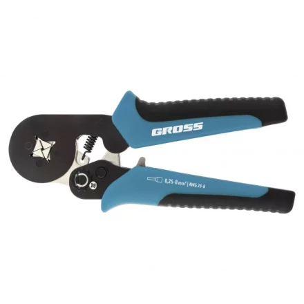 Клещи для обжима наконечников электропроводов Gross с сечением 0.25-8 мм 17724 купить в Нижневартовске