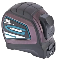 Рулетка &quot;Doppelhaken&quot; 8 м x 25 мм двухсторонний зацеп нейлон двуст. шкала автоматич  GROSS 31125