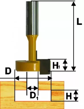 Фреза паз конструкционная ф9.5мм Т-обр хв 8мм 10515 купить в Нижневартовске