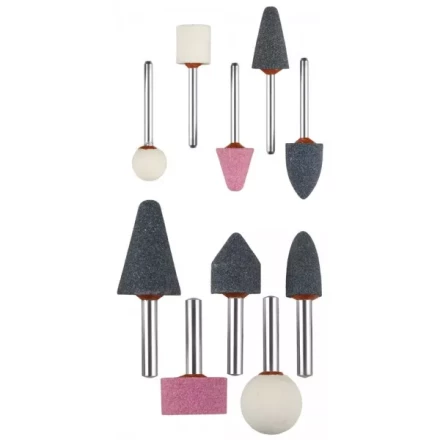 Набор ЗУБР "МАСТЕР": Абразивные минишарошки-насадки для гравера и дрели, хвостовик d 3,2мм,  d 6мм 35998-H10 купить в Нижневартовске