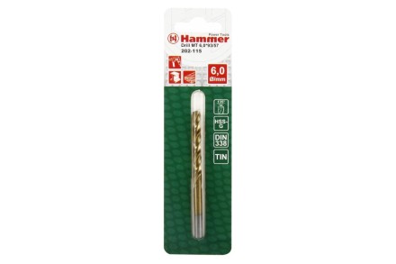 Сверло по металлу HAMMER Ф6х93мм (DR MT 6,0мм*93/57мм) купить в Нижневартовске
