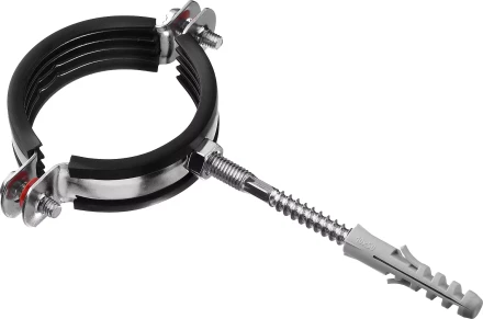 ЗУБР 2, цинк, 1 шт, трубный хомут с сантехнической шпилькой и дюбелем (37866-59-65) купить в Нижневартовске