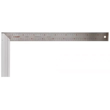 Угольник ЗУБР "ЭКСПЕРТ" столярный, усиленная алюминиевая рукоятка, нержавеющее полотно 37мм, длина 500мм 34394-50 купить в Нижневартовске