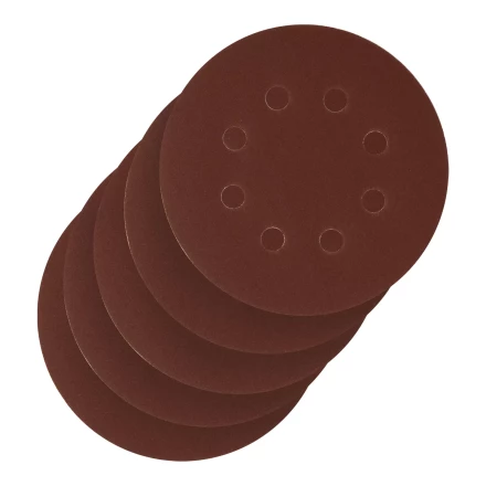 Круг абразивный на ворсовой подложке под "липучку", перфорированный, P 280, 125 мм, 5 шт Сибртех 738127 купить в Нижневартовске