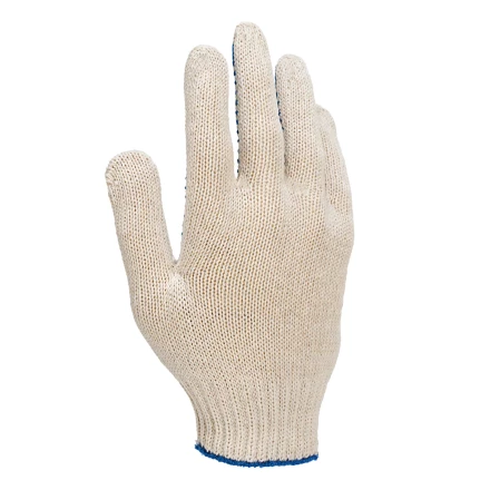 Перчатки трикотажные усиленные, с ПВХ точкой, 7 класс вязки Россия 677725 купить в Нижневартовске