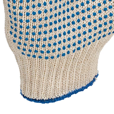 Перчатки трикотажные усиленные, с ПВХ точкой, 7 класс вязки Россия 677725 купить в Нижневартовске