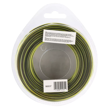 Леска для триммера двухкомпонентная квадратная, 2,0мм х 15м, блистер SkyCutter Denzel 96837 купить в Нижневартовске