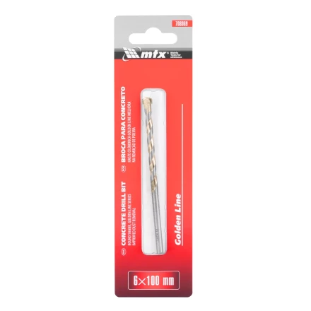 Сверло по бетону Matrix Golden Line, 6 х 100 мм цилиндрический хвостовик, 708069 купить в Нижневартовске