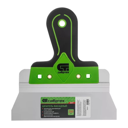 Шпатель фасадный Сибртех , нержавеющая сталь 420S45, 200 мм, 2-компонентная ручка, 85591 купить в Нижневартовске