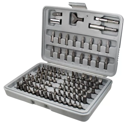 Набор бит, адаптеры для бит, CrV, 100 предм., в пласт. боксе  SPARTA 113975 купить в Нижневартовске