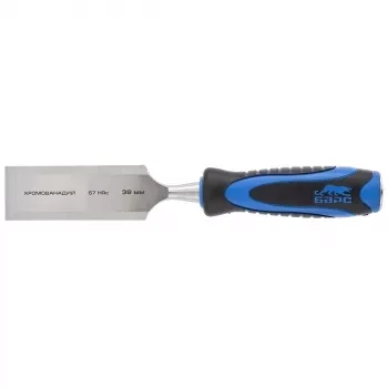 Долото-стамеска,плоская,38мм, двухкомпонентная рукоятка,металлический затыльник БАРС 24659 купить в Нижневартовске