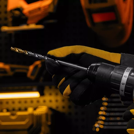 Сверло спиральное по металлу Denzel, 7,5 х 156 мм, Р6М5, Golden Tip, удлиненное, 718259 купить в Нижневартовске