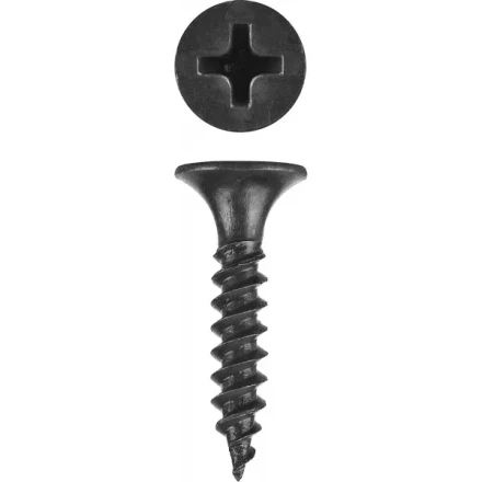 Саморезы фосфатированные с мелкой резьбой, гипсокартон-металл, ЗУБР 300015-35-019, PH2, 3,5 x 19 мм, 2500 шт 300015-35-019 купить в Нижневартовске