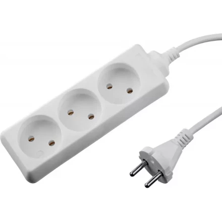 Удлинитель "TOPELECTRO" электрический, ПВС 2х1мм2, 3 гнезда, 3500 Вт, 1.5м, STAYER 55030-1.5 купить в Нижневартовске