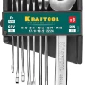 Наборы ключей гаечных рожковых KRAFTOOL, Cr-V, DIN 3110, на пластиковой подвеске 27033-H8C купить в Нижневартовске