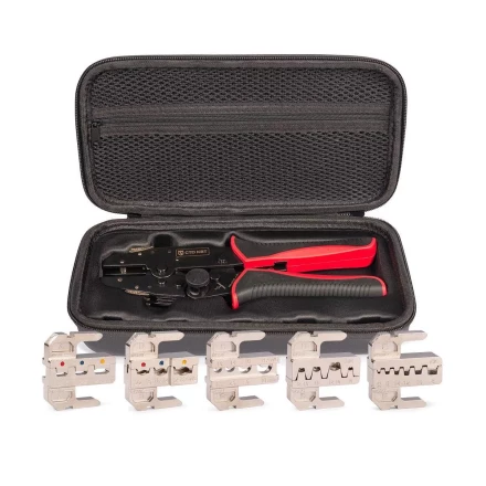 Пресс-клещи КВТ CTD+5 с механизмом быстрой смены матриц: комплект из 5 шт. для опрессовки (набор) (101859) купить в Нижневартовске