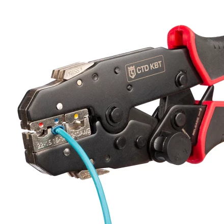 Пресс-клещи КВТ CTD+5 с механизмом быстрой смены матриц: комплект из 5 шт. для опрессовки (набор) (101859) купить в Нижневартовске