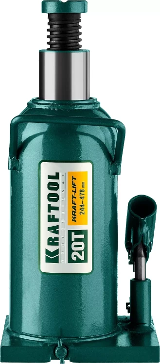 Домкрат гидравлический бутылочный "Kraft-Lift", сварной, 20т, 244-478мм, KRAFTOOL 43462-20 43462-20_z01 купить в Нижневартовске