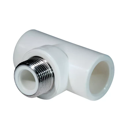 Тройник комб. PP-R НР 20мм х 1/2 белый (40/120) 45455 купить в Нижневартовске