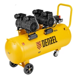 Компрессор безмасл. малошумный DLP-3000/100, 3 кВт, 2х1,5 кВт,100 л, 2850 об/мин,500 л/мин// Denzel 58145
