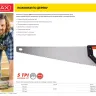 Ножовка по дереву (пила) MIRAX Universal 450 мм, 5 TPI, рез вдоль и поперек волокон, для крупных и средних заготовок 1502-47_z01 купить в Нижневартовске