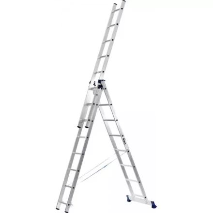 Лестница СИБИН универсальная, трехсекционная со стабилизатором, 9 ступеней 38833-09 купить в Нижневартовске