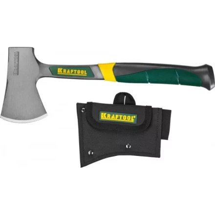Топорик KRAFTOOL туристический цельнокованый с трехкомпонентной рукояткой, в чехле, 0,6 кг 20645-06 купить в Нижневартовске