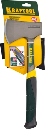 Топорик KRAFTOOL туристический цельнокованый с трехкомпонентной рукояткой, в чехле, 0,6 кг 20645-06 купить в Нижневартовске