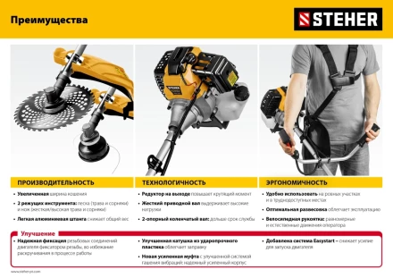 STEHER 2.5 кВт, бензиновый триммер (BT-2500-S) купить в Нижневартовске