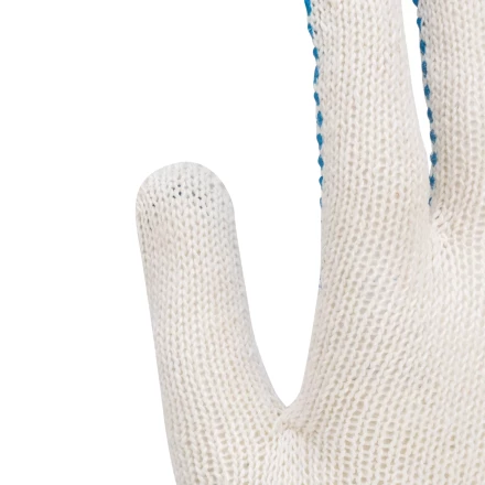 Перчатки трикотажные усиленные, с ПВХ точкой, 7 класс вязки Россия 677745 купить в Нижневартовске