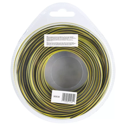 Леска для триммера двухкомпонентная квадратная, 2,4мм х 15м, блистер SkyCutter Denzel 96838 купить в Нижневартовске