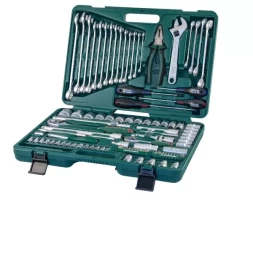 Набор головок торцевых универсальных 1/2"DR 8-32мм 1/4"DR 4-10мм ключи комбинированные 8-24 мм отвертки 101 предмет S04H624101 S Jonnesway 47701