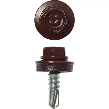 Саморезы ЗУБР "ПРОФЕССИОНАЛ" окраш., RAL 3005 темно-красн., для крепл. кров. матер. к металл. констр., 5.5x19мм, 500шт 4-300315-55-019-3005 купить в Нижневартовске