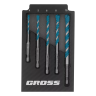 Набор сверл универсальных Gross 706017, Multipurpose PRO, 6-гр. хвостовик, 4-10мм, 5шт купить в Нижневартовске