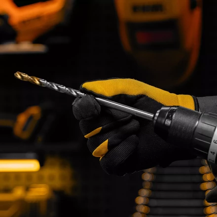 Сверло спиральное по металлу Denzel, 8 х 165 мм, Р6М5, Golden Tip, удлиненное, 718260 купить в Нижневартовске