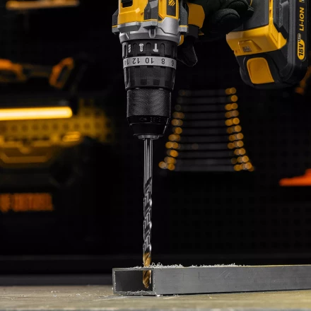 Сверло спиральное по металлу Denzel, 8 х 165 мм, Р6М5, Golden Tip, удлиненное, 718260 купить в Нижневартовске