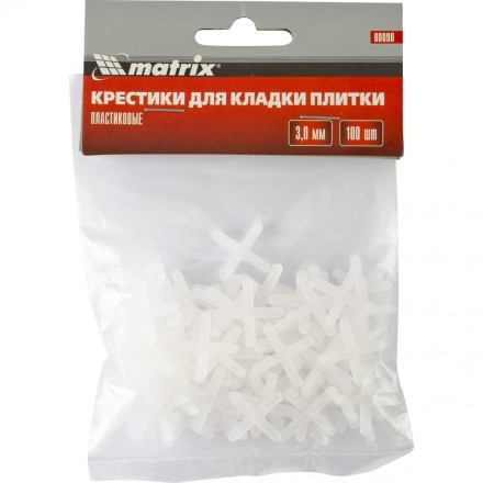 Крестики 3 мм для кладки плитки 100 штук MATRIX артикул 88090 купить в Нижневартовске