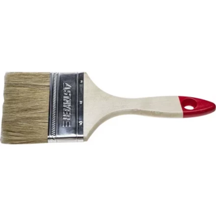 Кисть плоская STAYER "UNIVERSAL-STANDARD", светлая натуральная щетина, деревянная ручка, 100мм 0101-100 купить в Нижневартовске