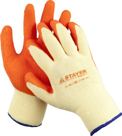 Перчатки STAYER &quot;EXPERT&quot;  рабочие с рельефным латексным покрытием, 10 класс, L-XL 11407-XL купить в Нижневартовске