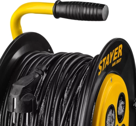 Удлинитель на катушке "MS 207", 40 м, 2200 Вт, 4 гнезда, ПВС 2x0,75 мм2, STAYER 55073-40 купить в Нижневартовске