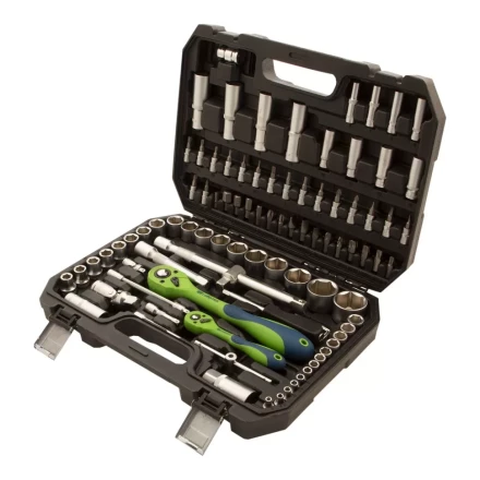 Набор инструментов 94 предмета, CrV, 1/2", 1/4" Сибртех 13509 купить в Нижневартовске