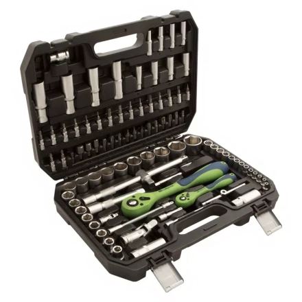 Набор инструментов 94 предмета, CrV, 1/2", 1/4" Сибртех 13509 купить в Нижневартовске