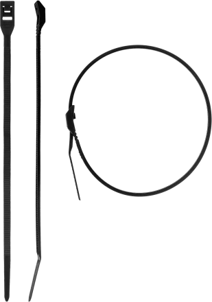 Кабельные стяжки черные КОБРА с плоским замком нейлоновые пакет серия ПРОФЕССИОНАЛ купить в Нижневартовске