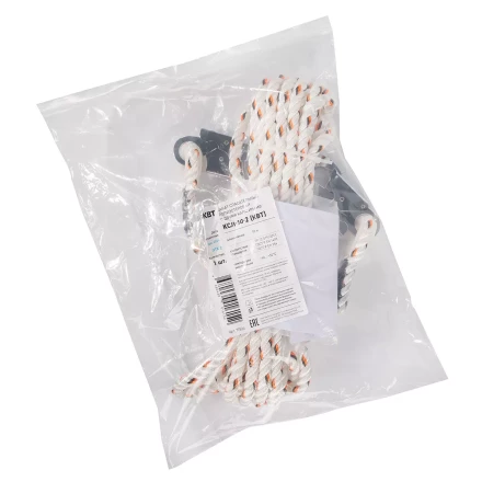 Канат спасательный КВТ КСЛ-10-2 с двумя карабинами (77524) купить в Нижневартовске