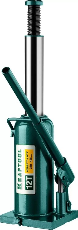 Домкрат гидравлический бутылочный "Kraft-Lift", сварной, 12т, 230-458мм, KRAFTOOL 43462-12 43462-12_z01 купить в Нижневартовске