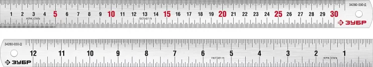 ЗУБР Про-30Д, длина 0.30 м, усиленная нержавеющая линейка, Профессионал (34280-030-Д) купить в Нижневартовске