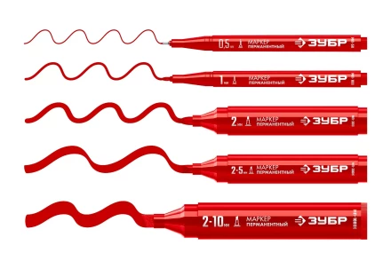 ЗУБР МП-50 красный, 0.5 мм перманентный маркер (06321-3) купить в Нижневартовске