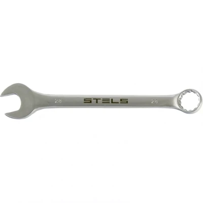Ключ комбинированный 28 мм CrV матовый хром STELS 15229